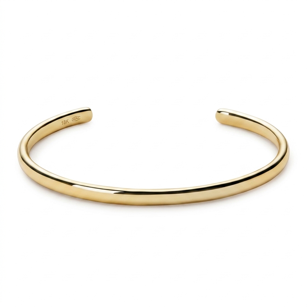 Minimalist Gold Plated Cuff Bracelet for Women