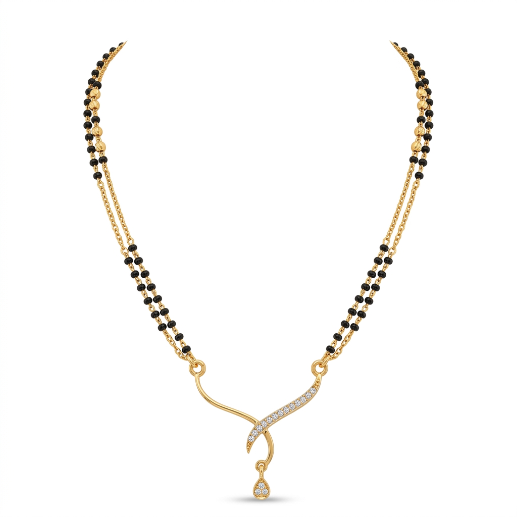 Gold Plated CZ Mangalsutra Necklace for Women