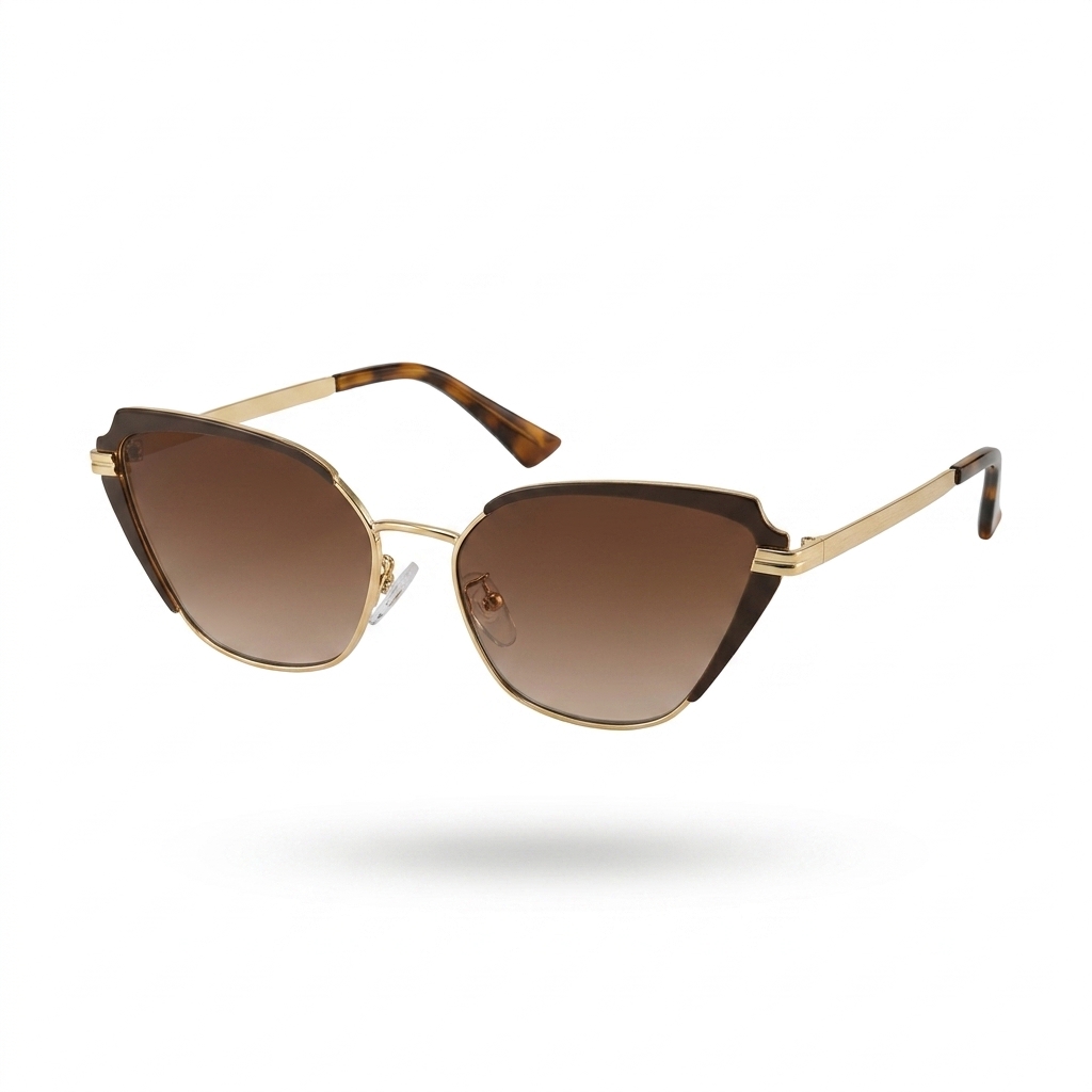 Cat Eye Brown Gradient Sunglasses | Stylish & UV Protected