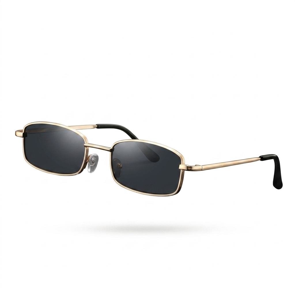 Trendy Rectangle Metal Frame Sunglasses for Men & Women