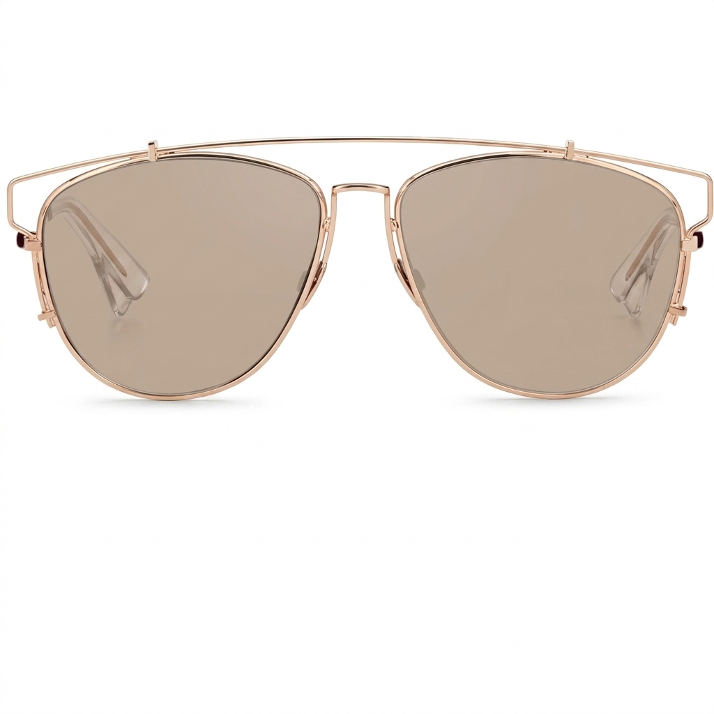 Trendy Rose Gold Aviator Sunglasses