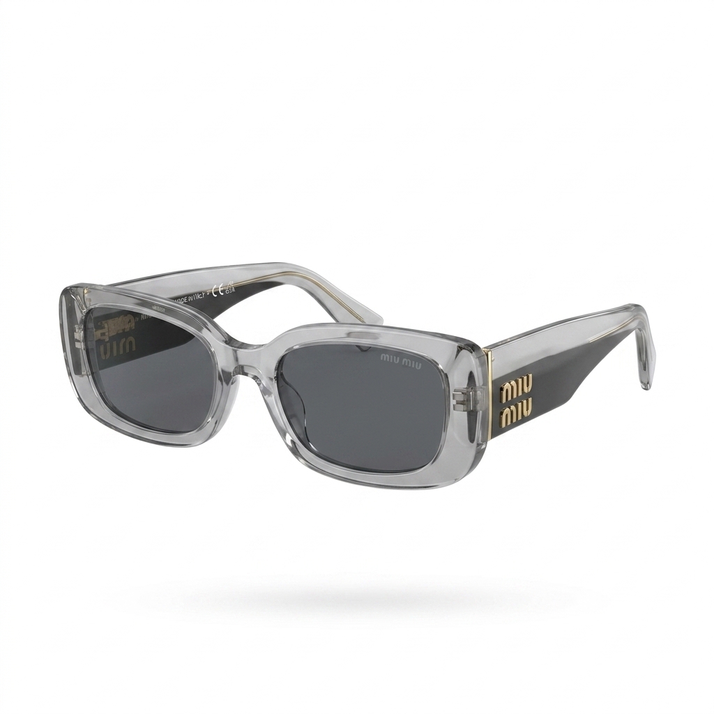 Miu Miu Women's Grey Rectangular Sunglasses