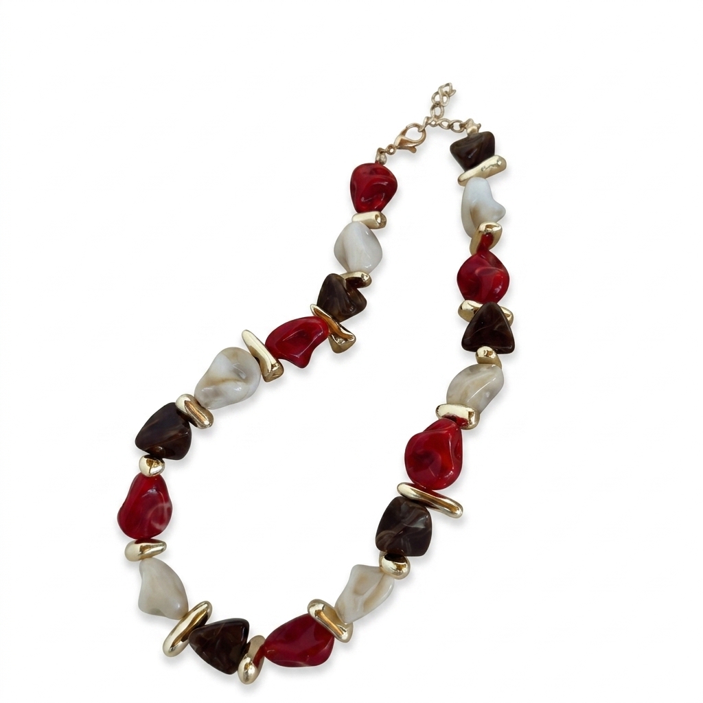 Chunky Irregular Beaded Necklace for Women