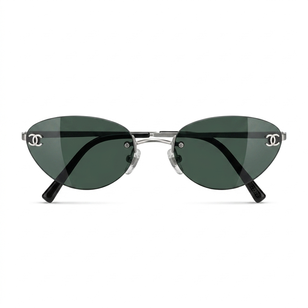 Classic Oval Rimless Sunglasses