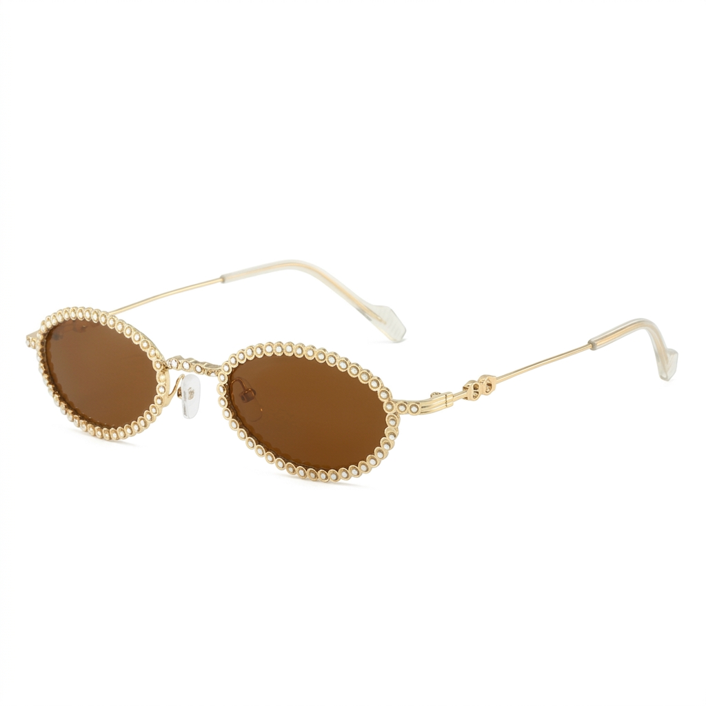 Trendy Oval Embellished Sunglasses for Women
