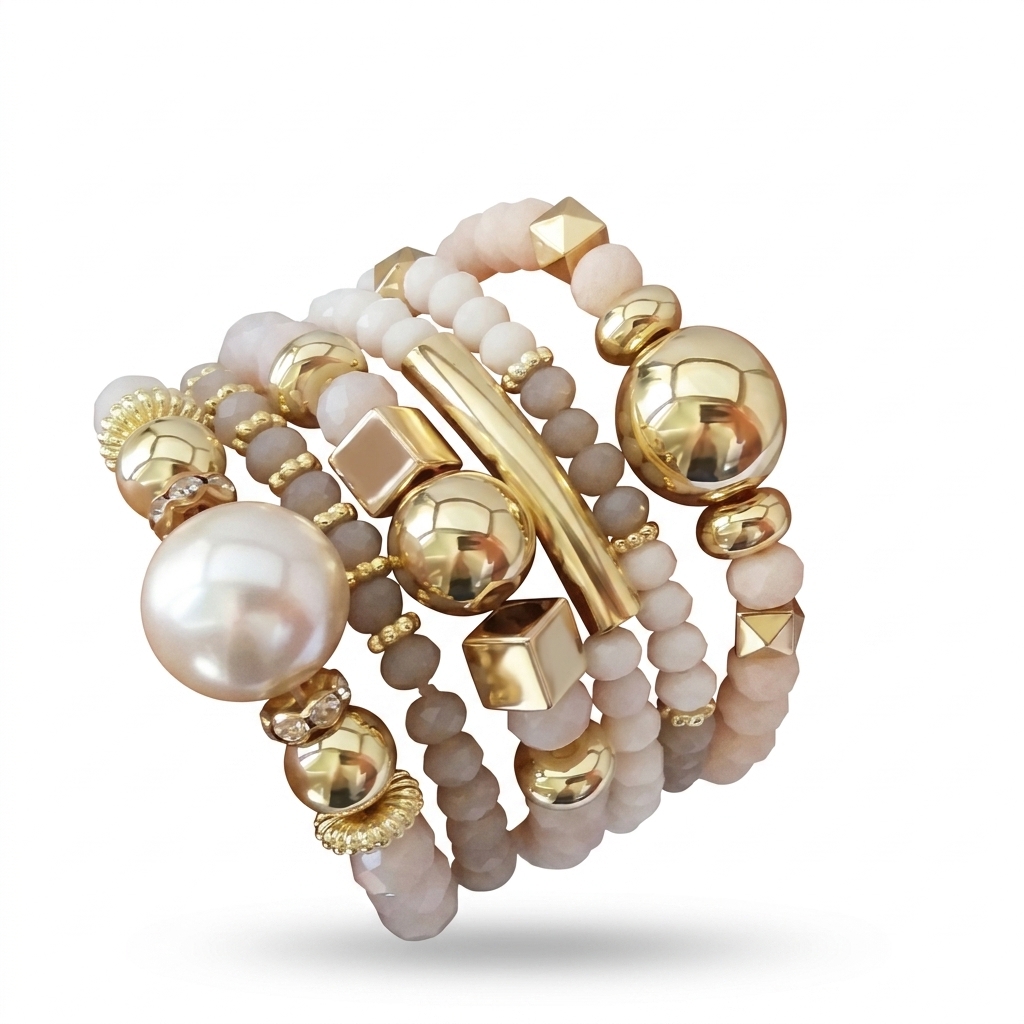 Elegant Multi-Layer Charm Bracelet Set for Women