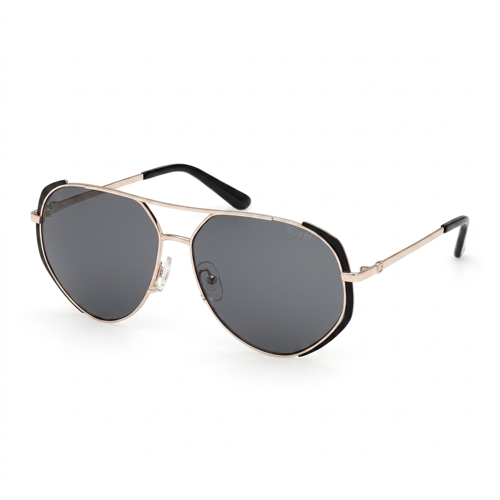 Guess Men's Rose Gold Aviator Sunglasses