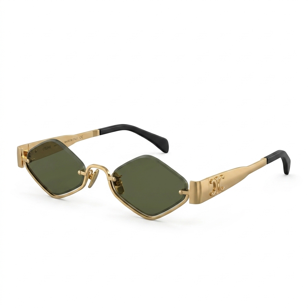 Celine Style Diamond Sunglasses