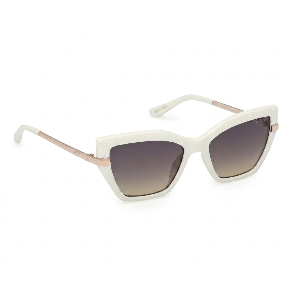 Guess Women's Cat Eye White Frame Sunglasses