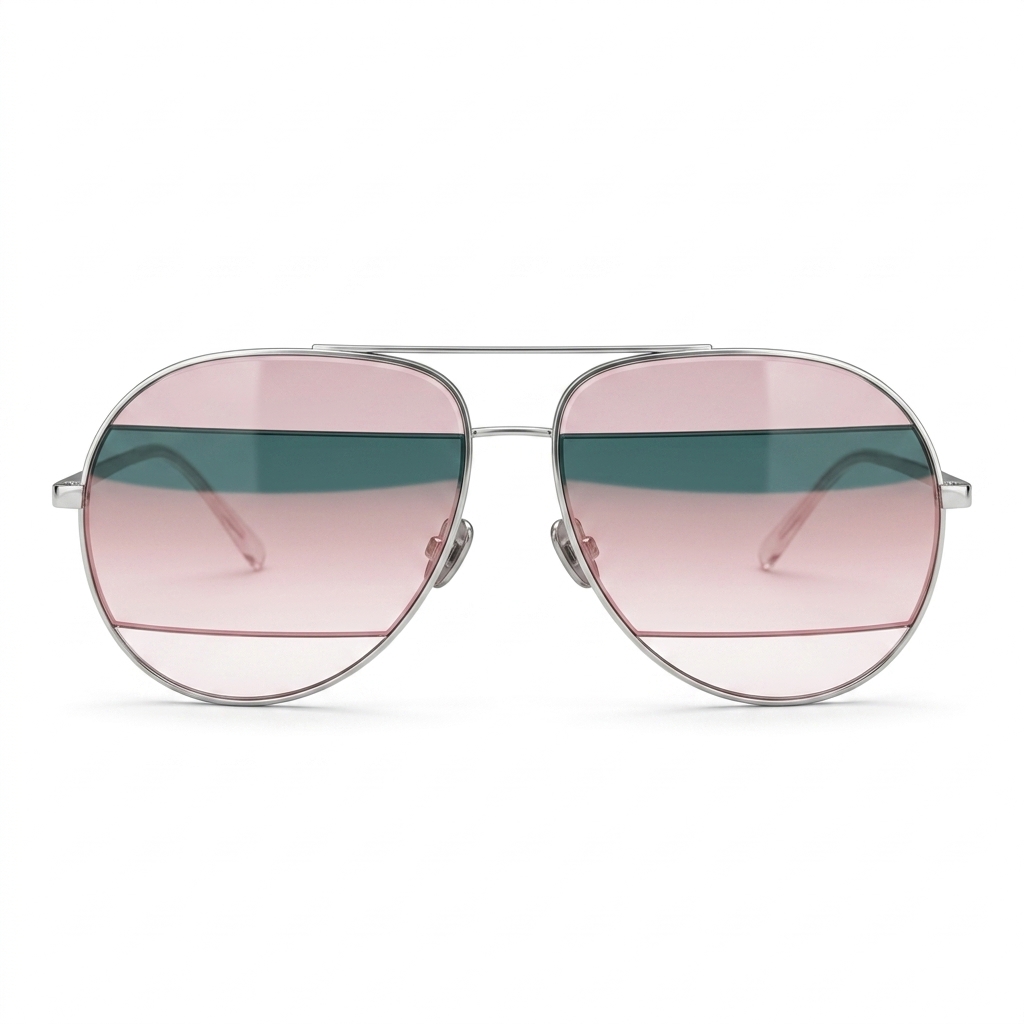 Stylish Aviator Sunglasses Dual Tone Lens