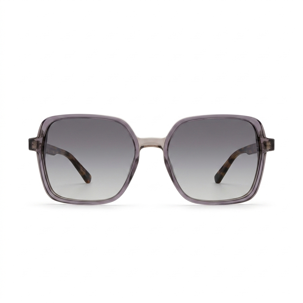 Women's Grey Gradient Oversized Sunglasses