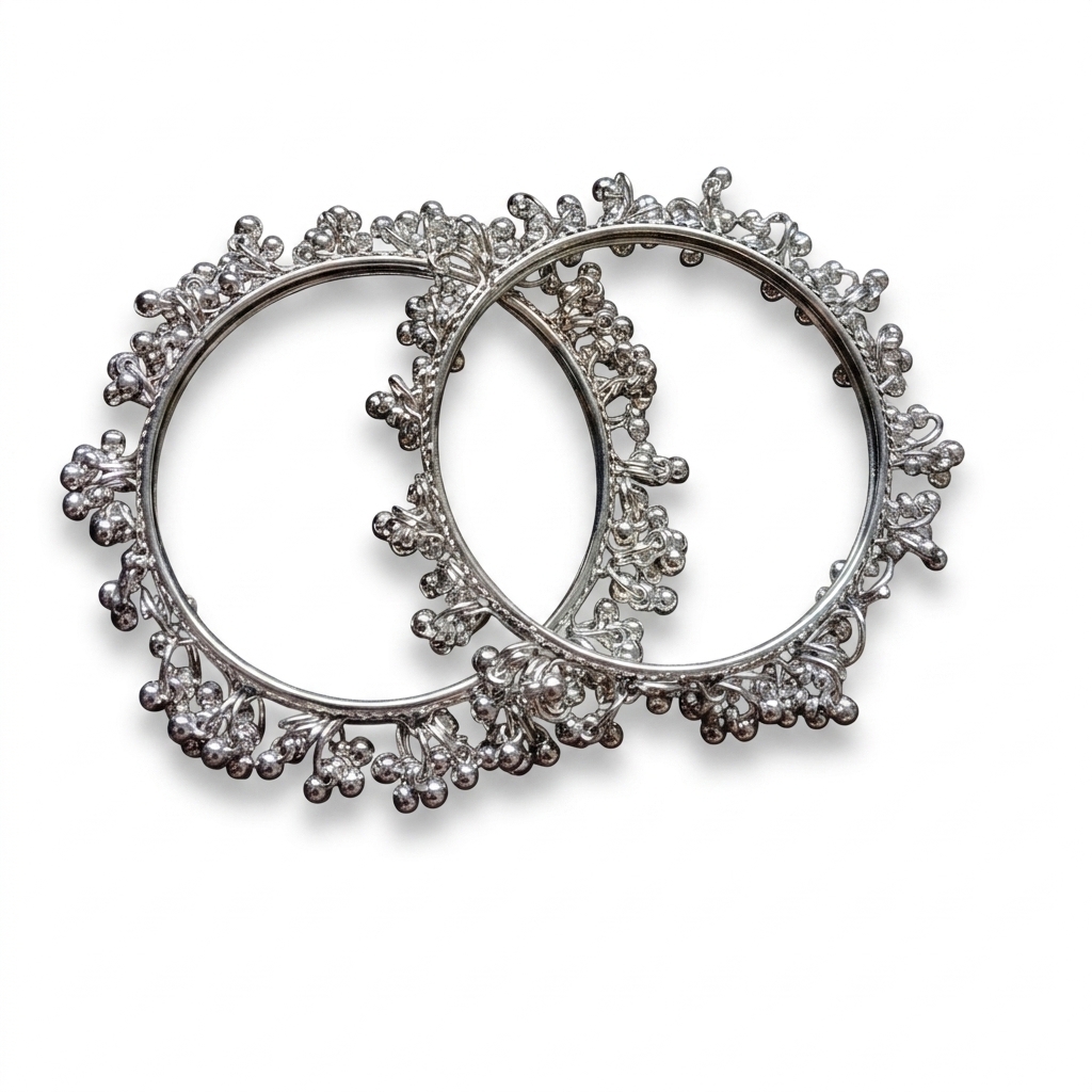 Traditional Oxidized Silver Look Ghungroo Bangles