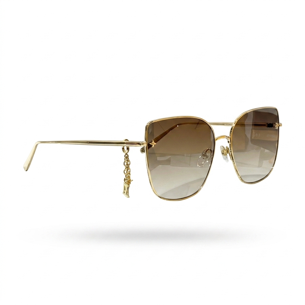 Golden Frame Gradient Cat Eye Sunglasses