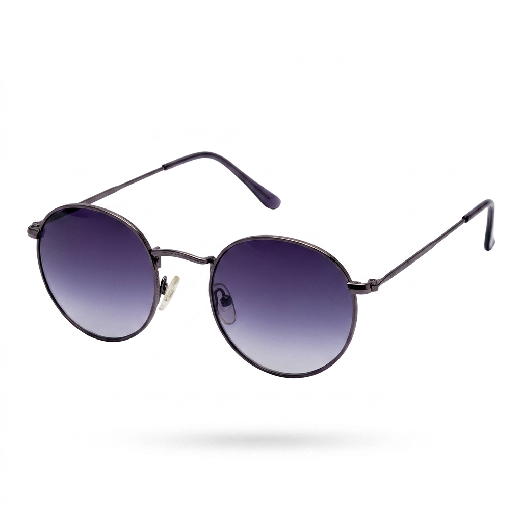 Stylish Round Purple Lens Sunglasses