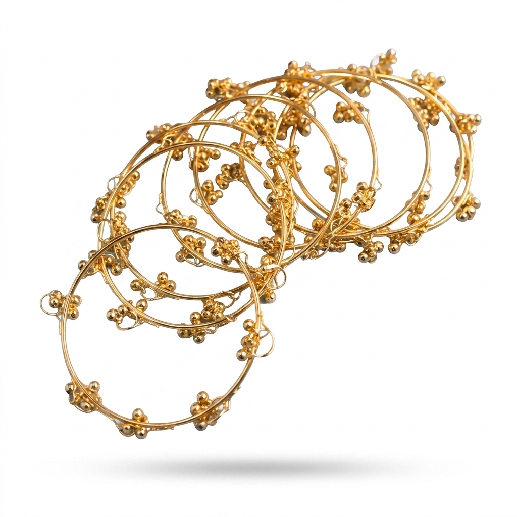 Traditional Gold Plated Bangle Set for Women