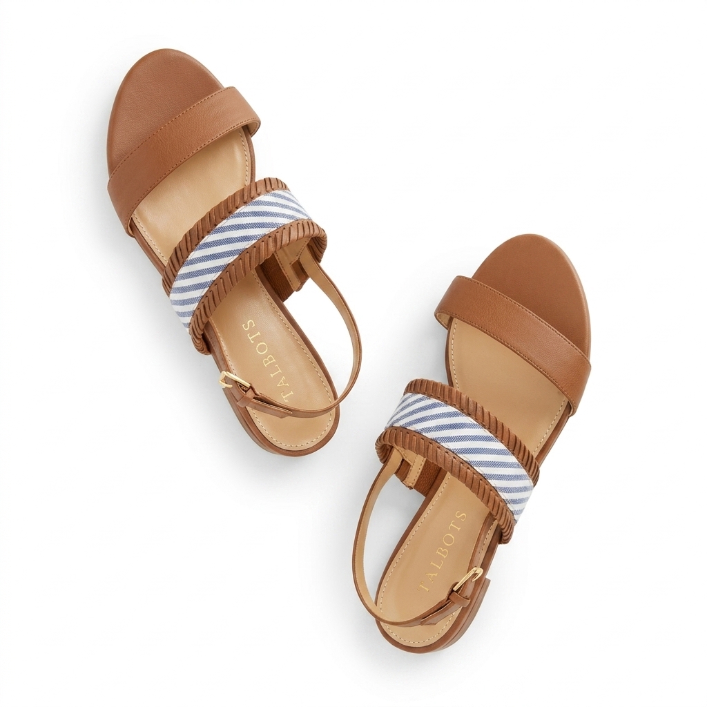 Talbots Women's Striped Flat Sandals