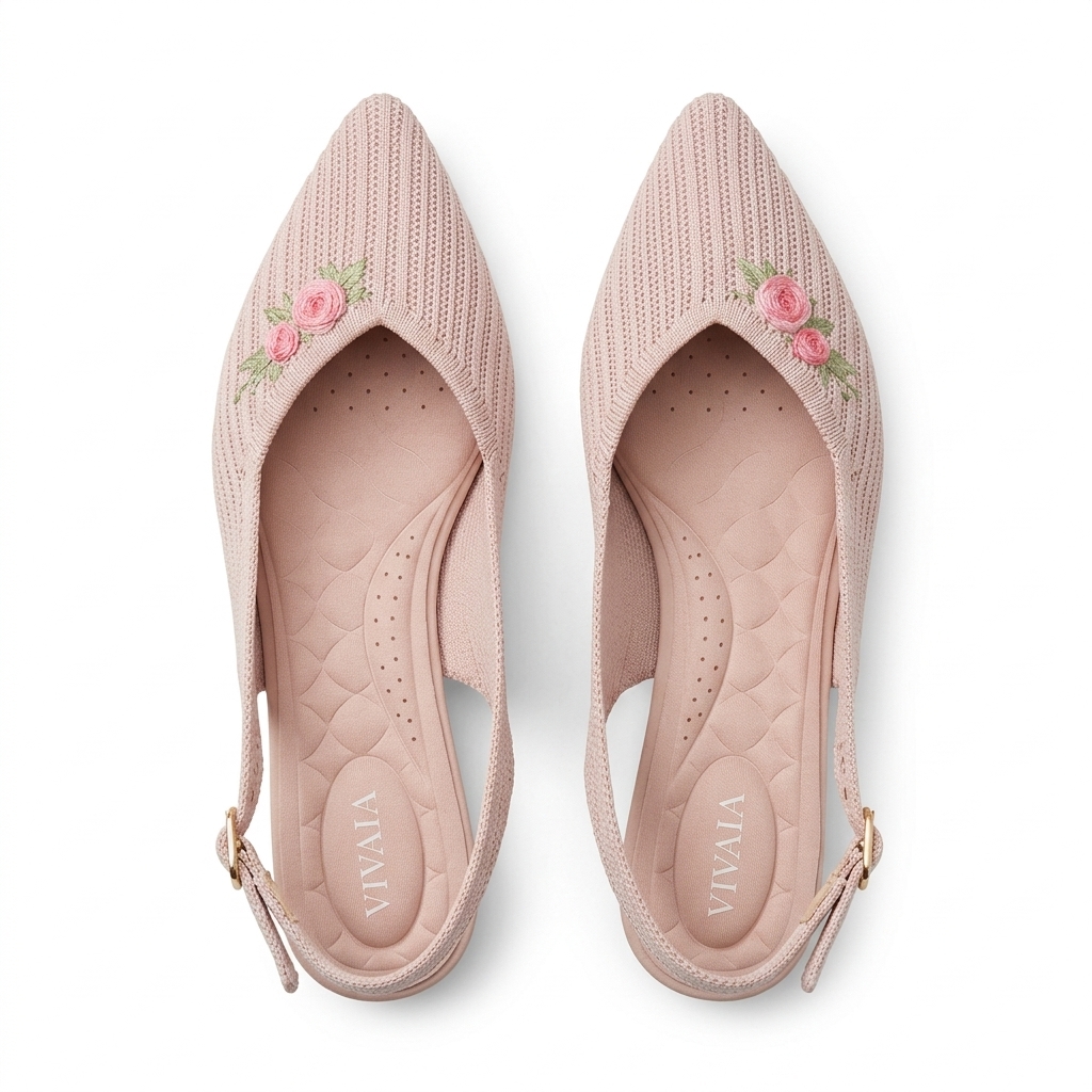 Stylish Knitted Slingback Flats for Women