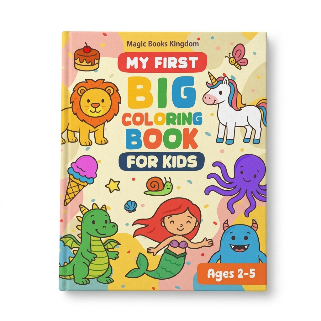 Kids Early Learning Big Coloring Book