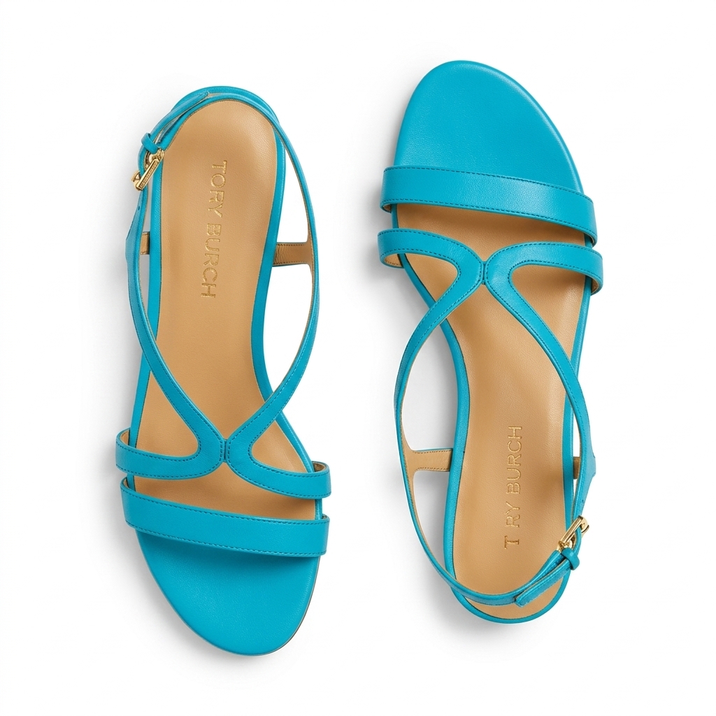 Women's Trendy Flat Sandals - Turquoise
