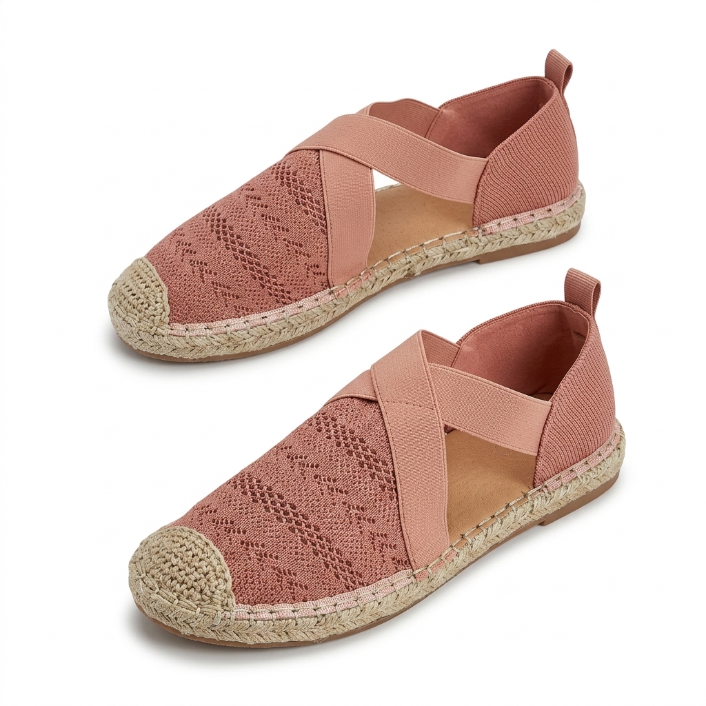 Trendy Knitted Espadrille Flats for Women