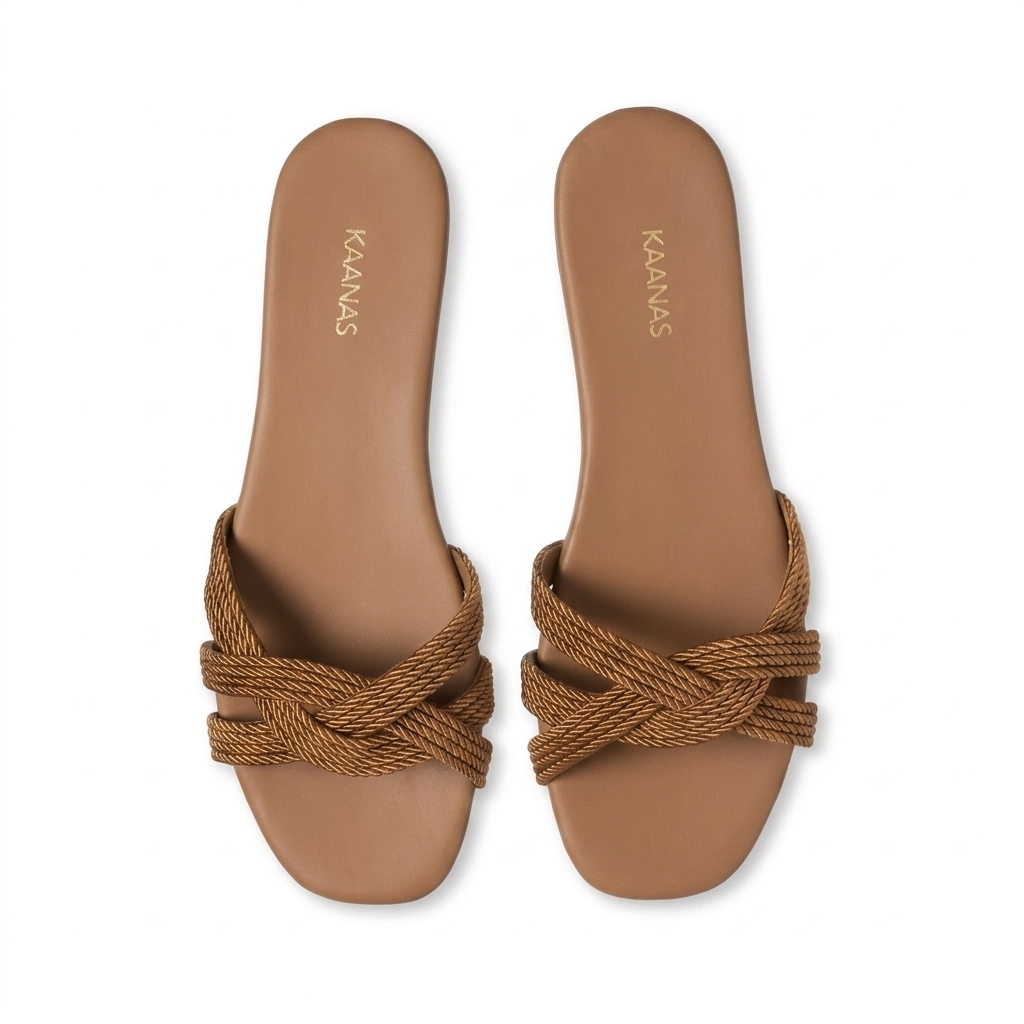 Stylish Braided Flat Sliders for Women
