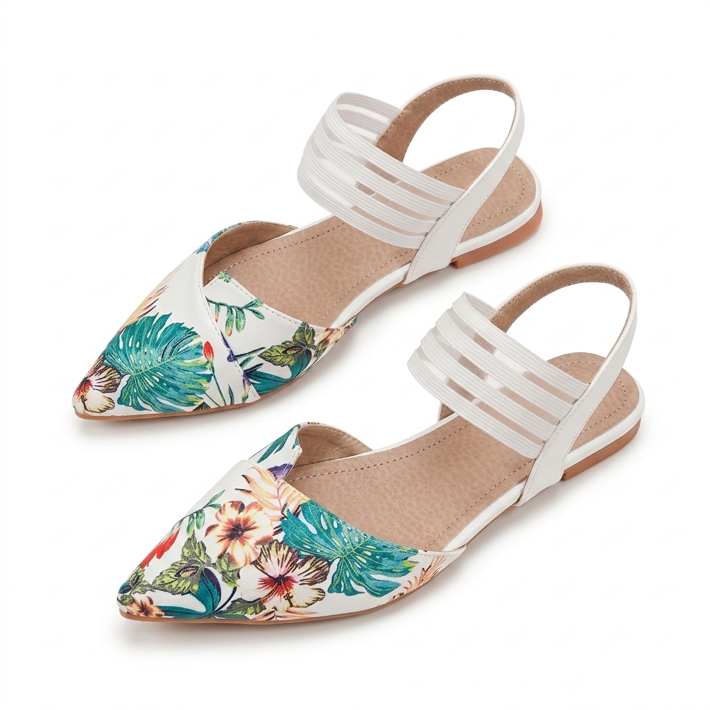Women's Floral Print Flats | Stylish Sandals