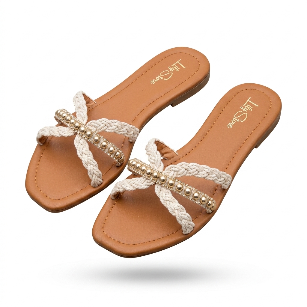 Stylish Braided Flat Sandals for Women