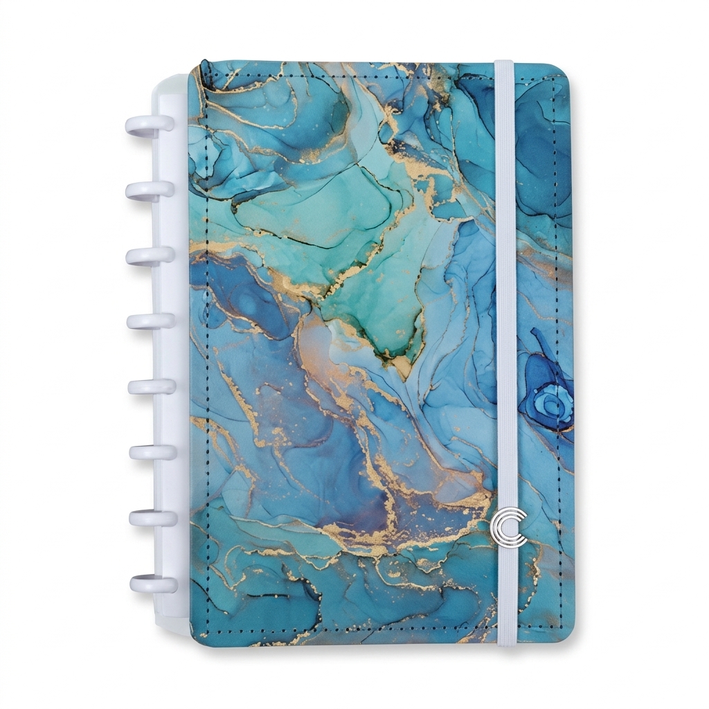 Marble Design Disc-Bound Notebook Planner