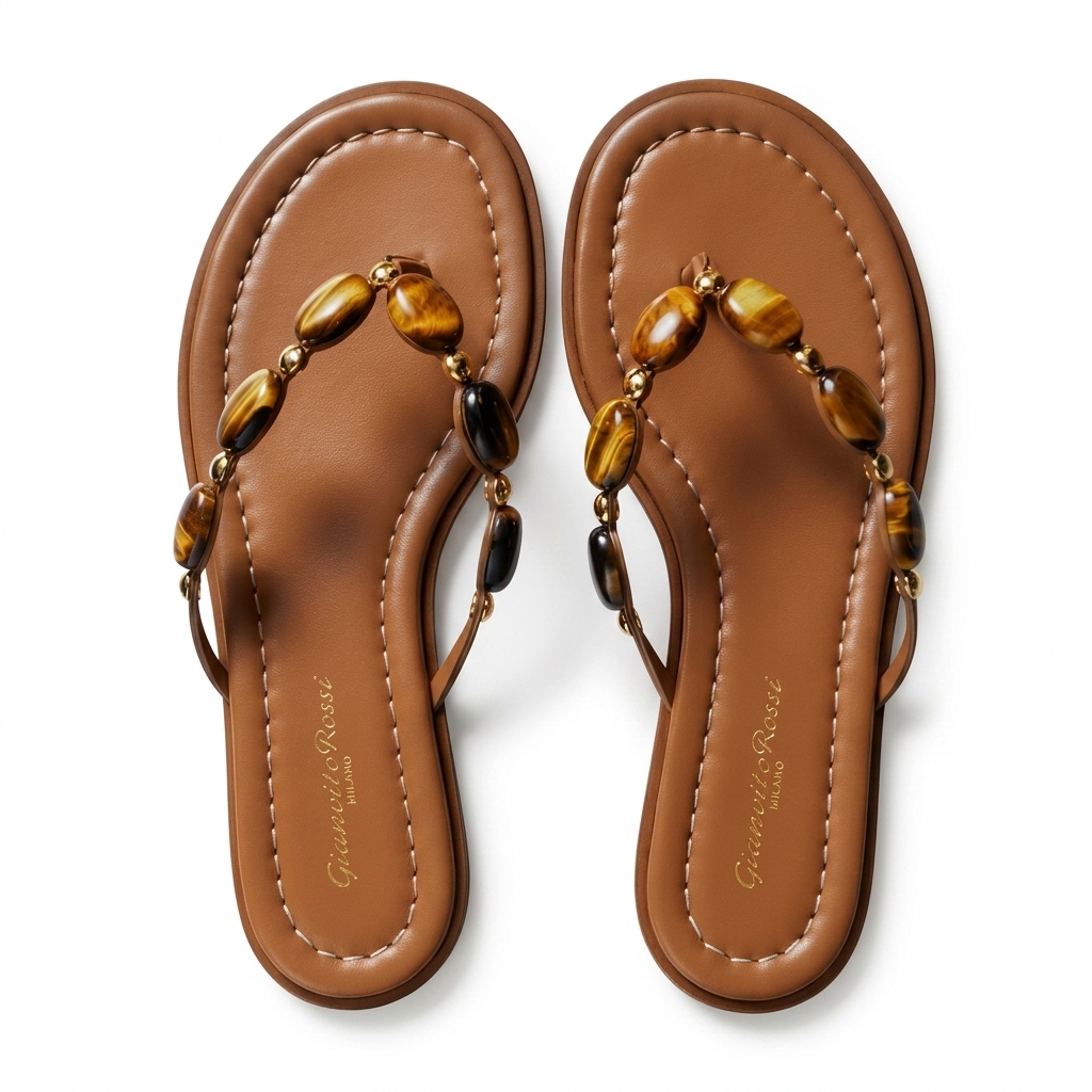 Gianvito Rossi Embellished Flat Sandals for Women