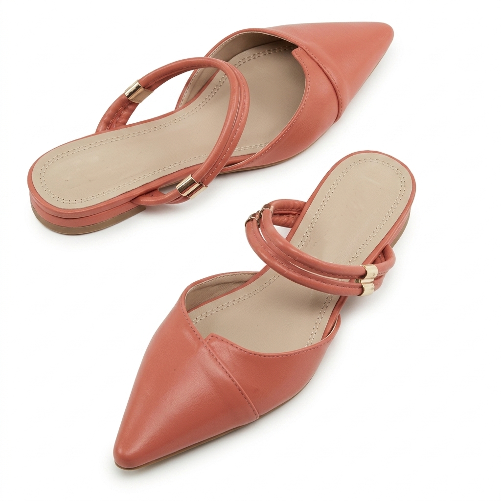 Stylish Pointed Toe Double Strap Mules for Women