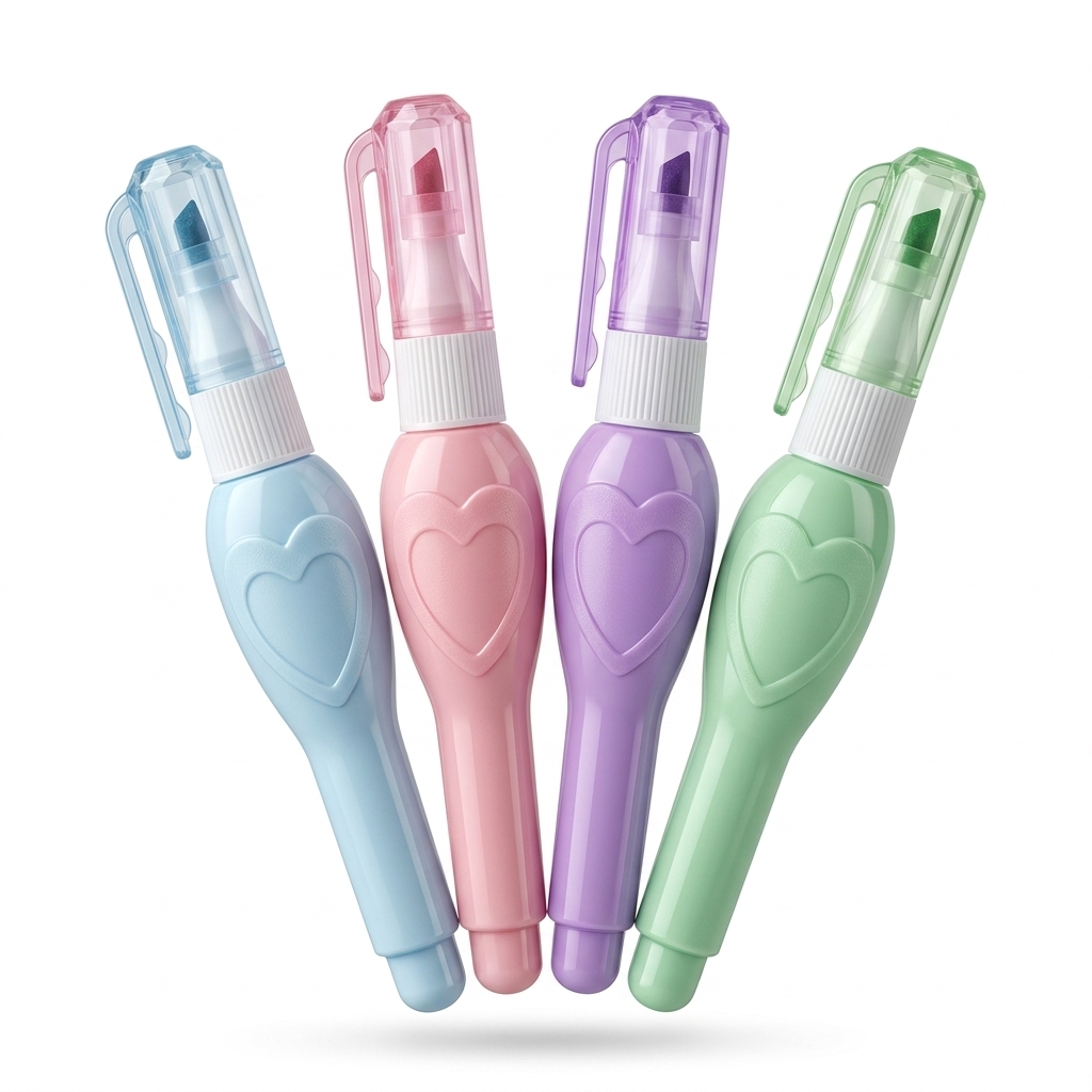 Pastel Heart Correction Tape Set of 4