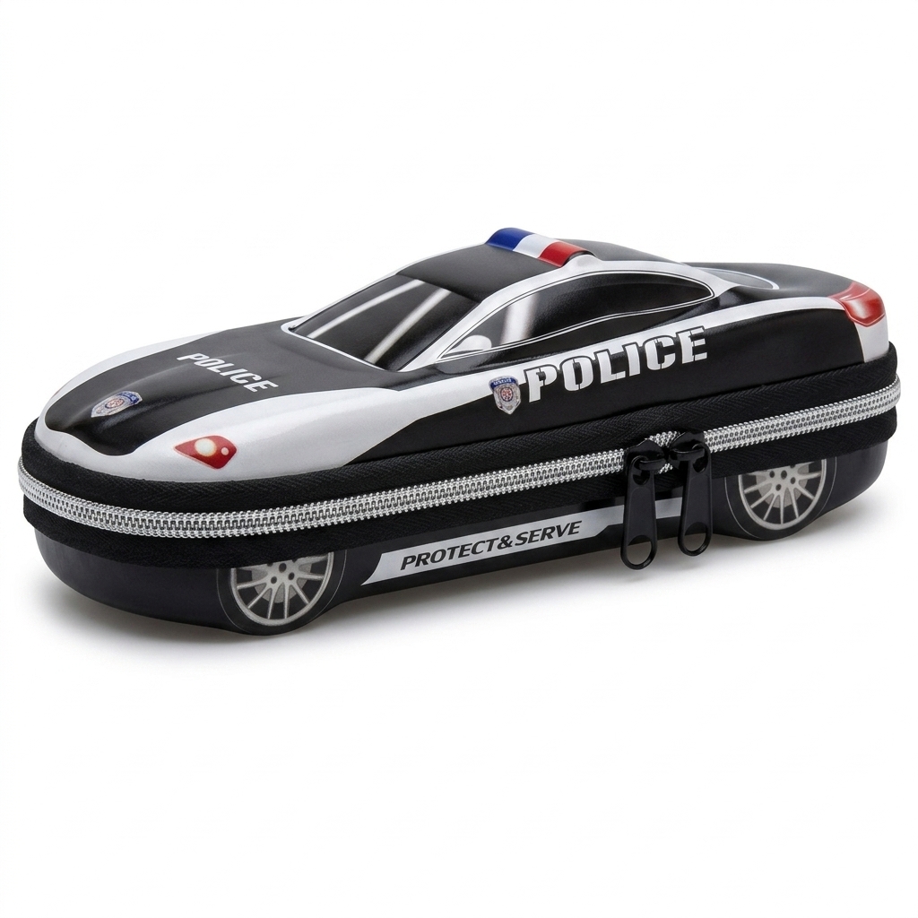 Police Car Pencil Case Kids Stationery Pouch