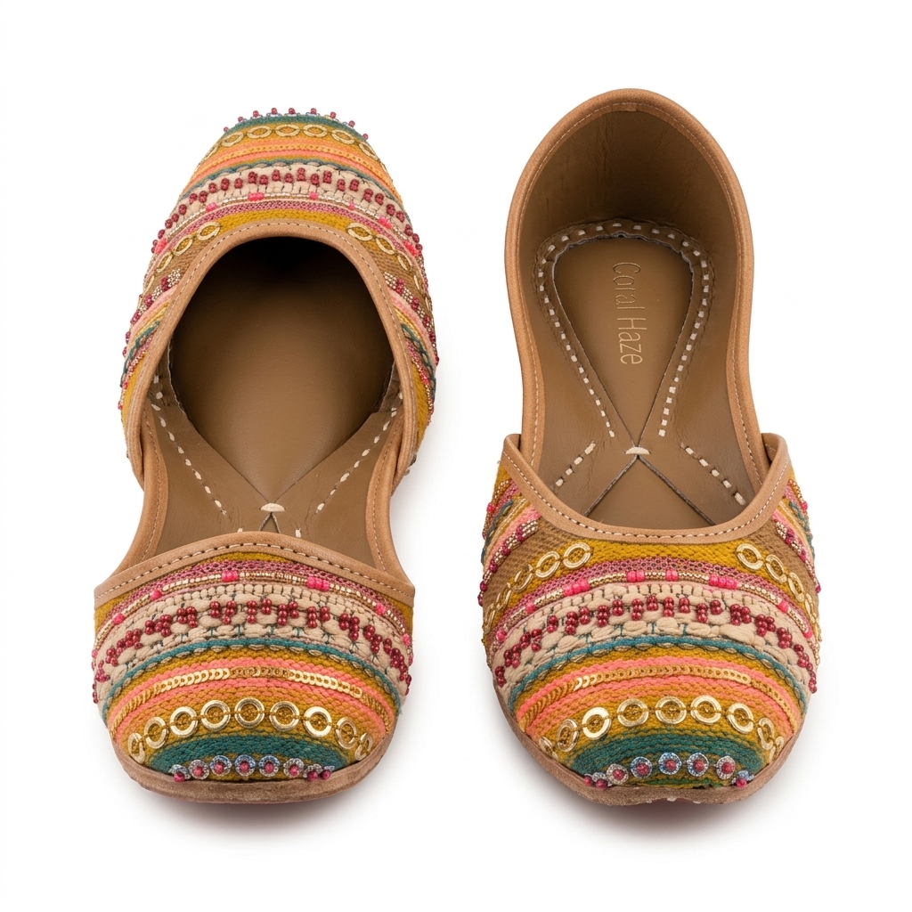 Multicolor Embroidered Jutti for Women | Ethnic Flats