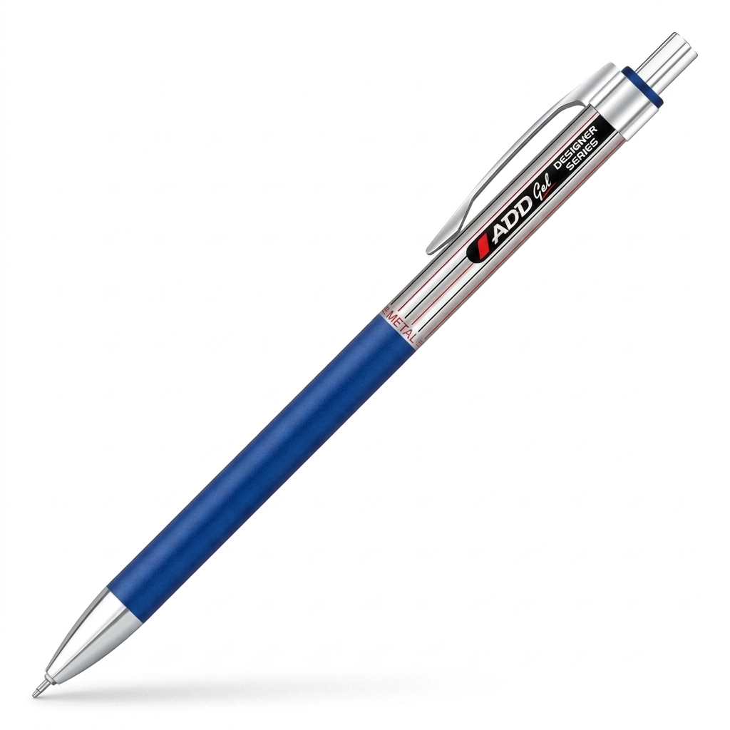 ADD Gel Designer Metal Gel Pen Blue Smooth Writing