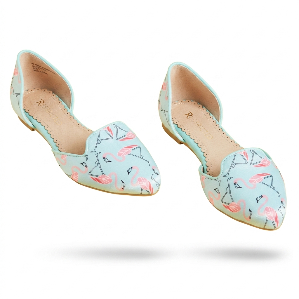 Flamingo Printed D'Orsay Flats for Women