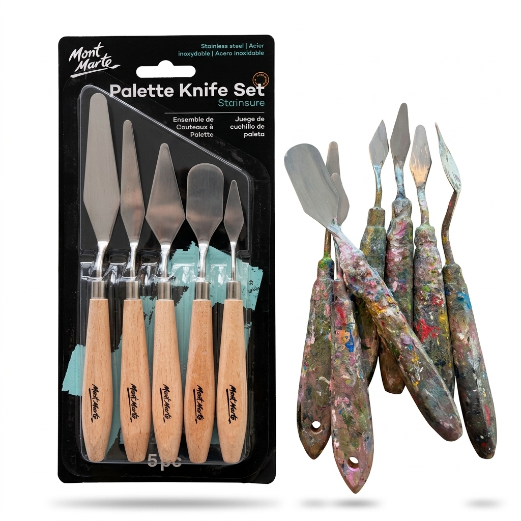 Mont Marte 5pc Palette Knife Set for Painting
