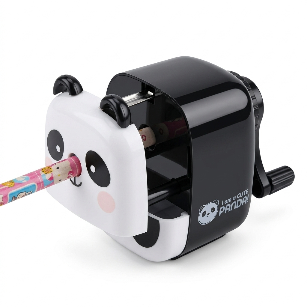 Panda Rotary Pencil Sharpener for Kids & Office