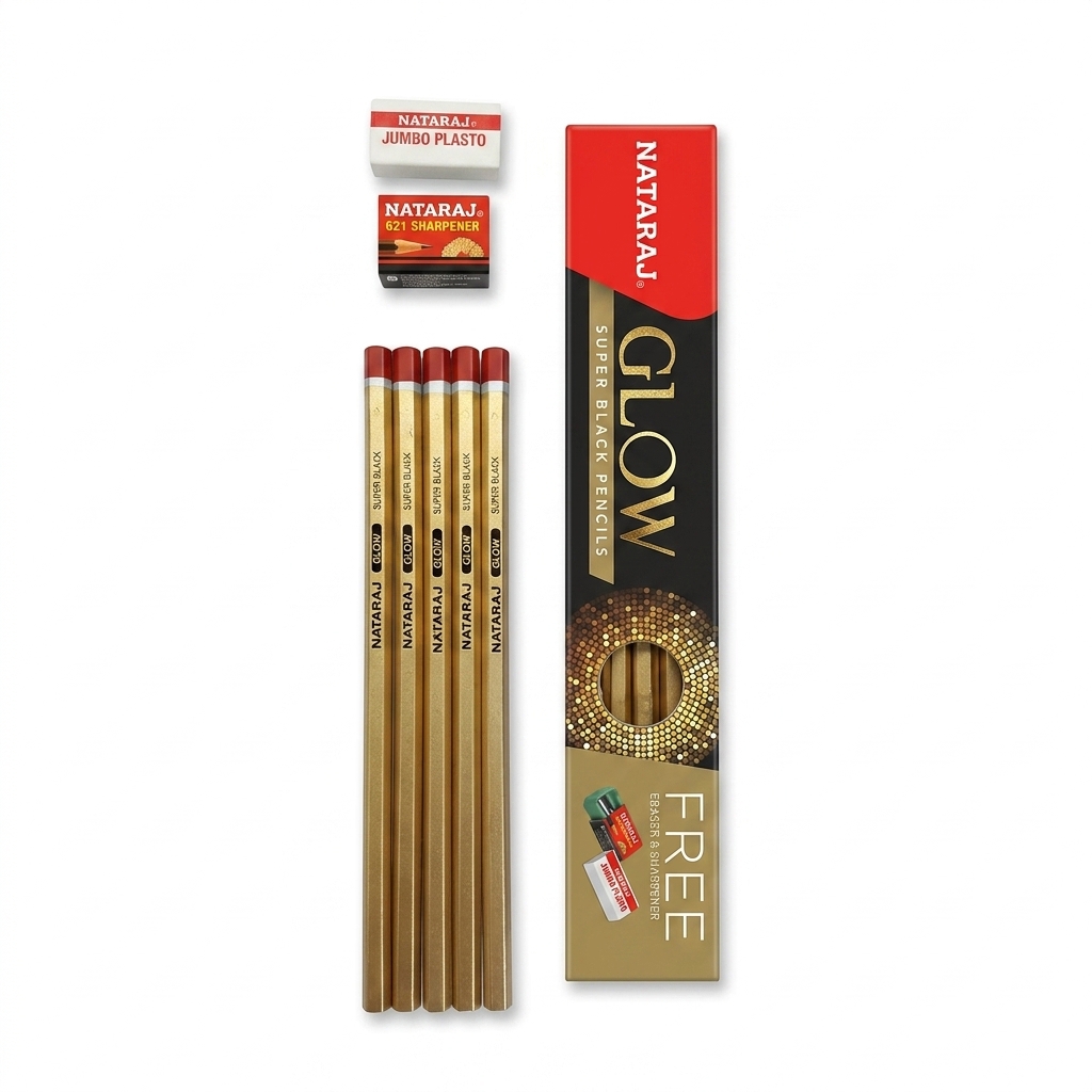 Nataraj Glow Super Black Pencils Set