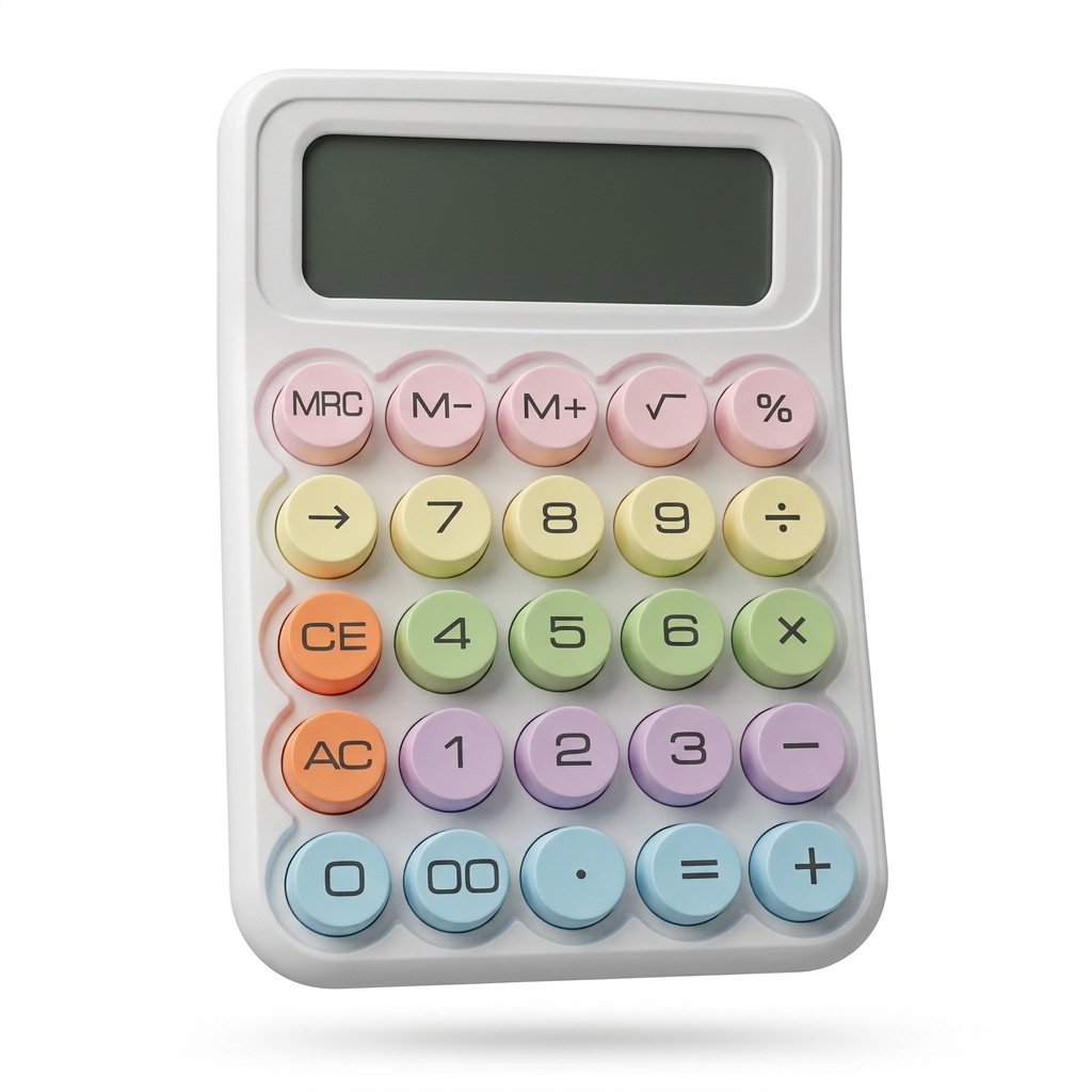 Cute Pastel Calculator for Students & Office