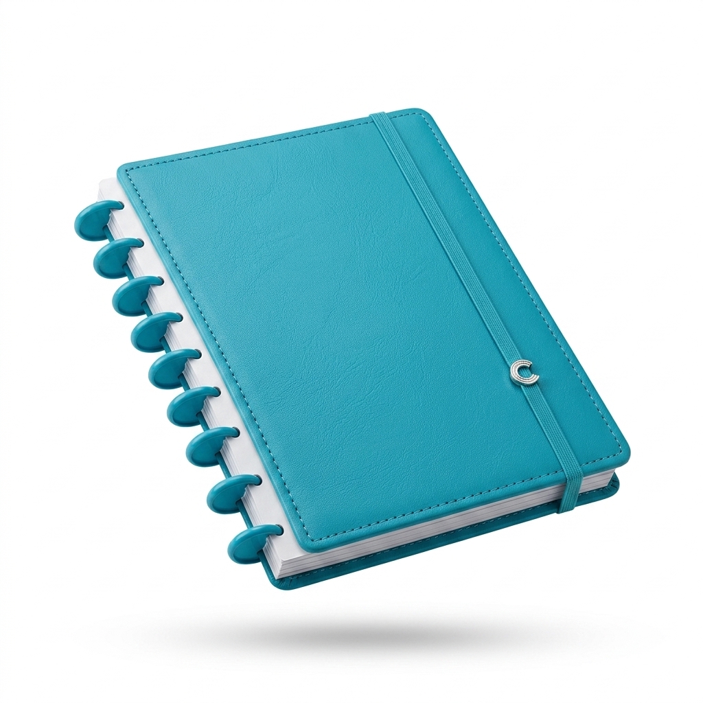 Premium Turquoise Discbound Notebook A5