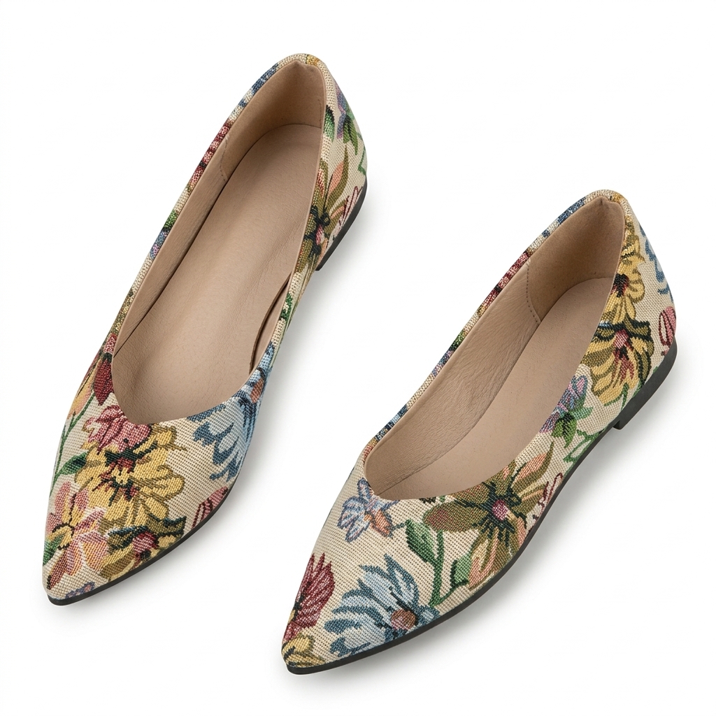Stylish Floral Pointed Flats for Women