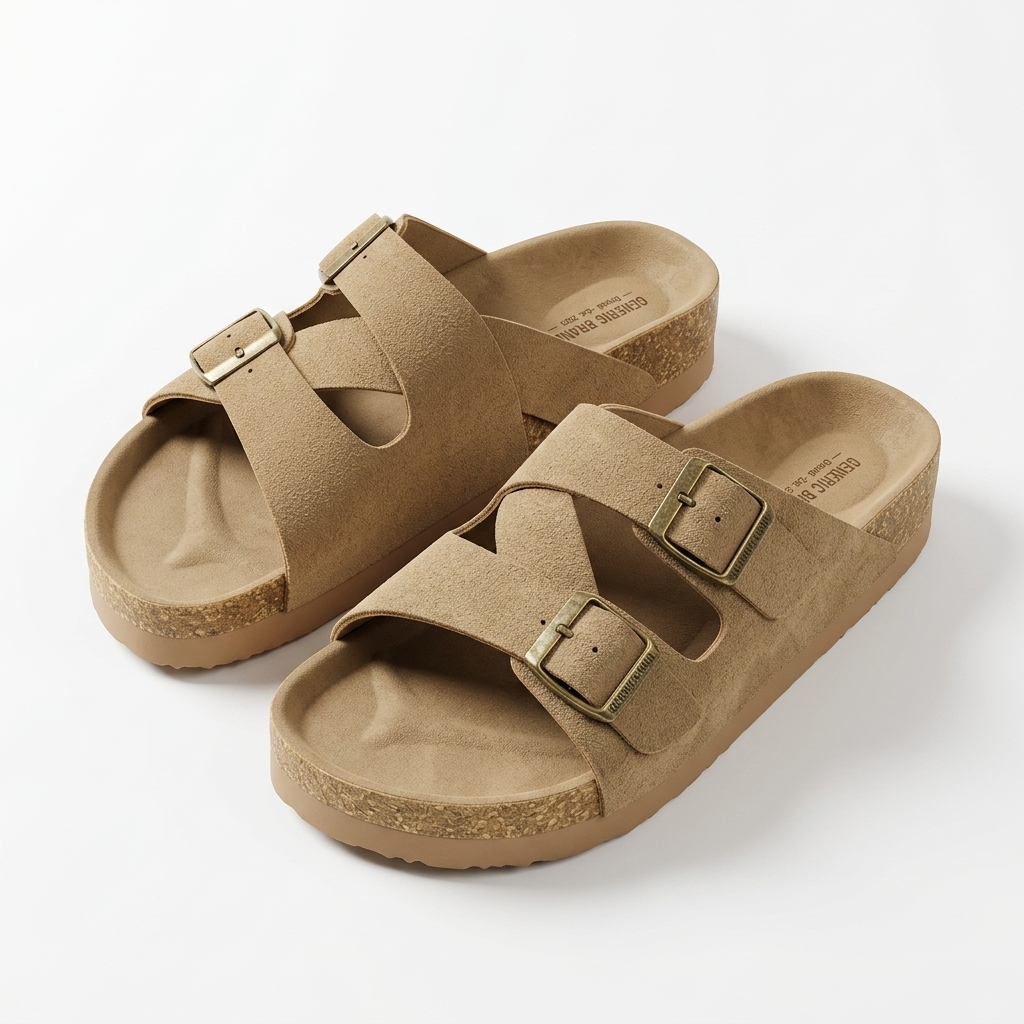 Stylish Dual Strap Buckle Sliders for Women