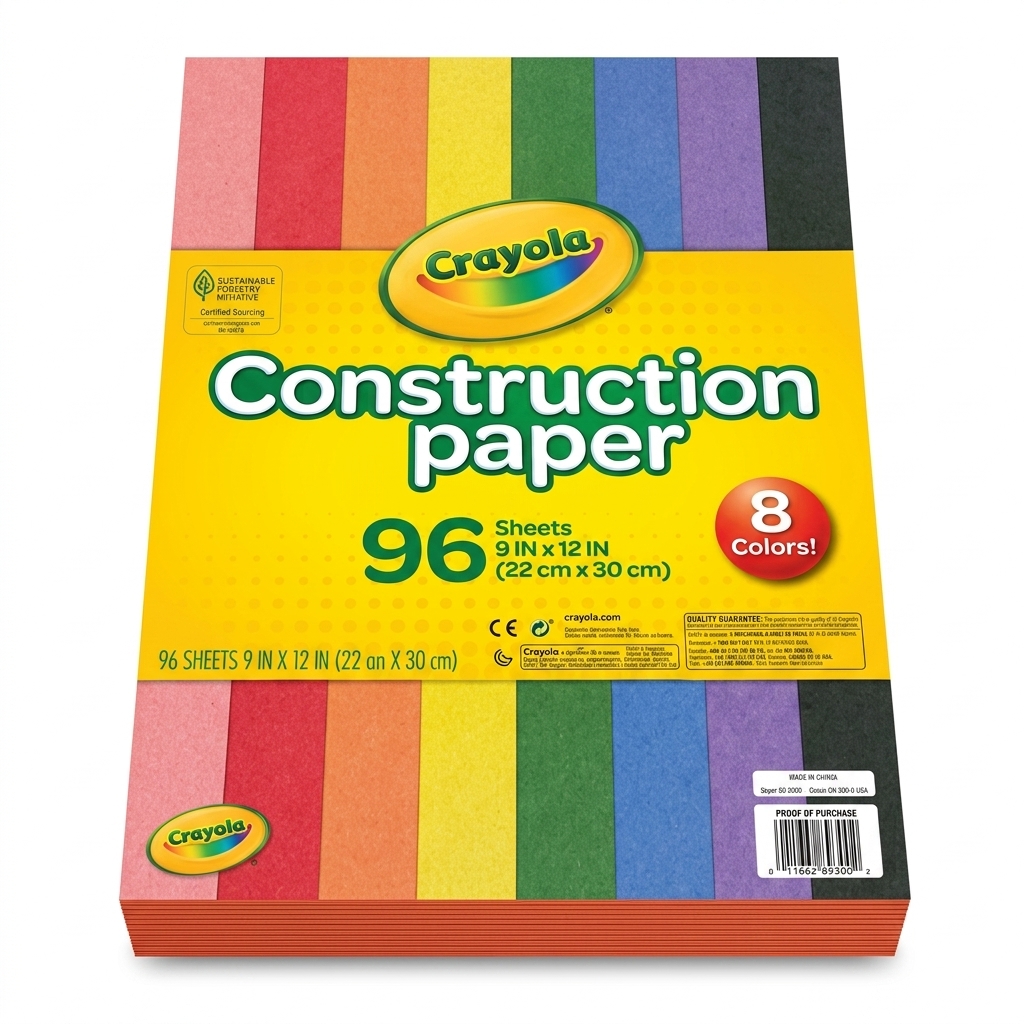Crayola Construction Paper 96 Sheets Art Craft