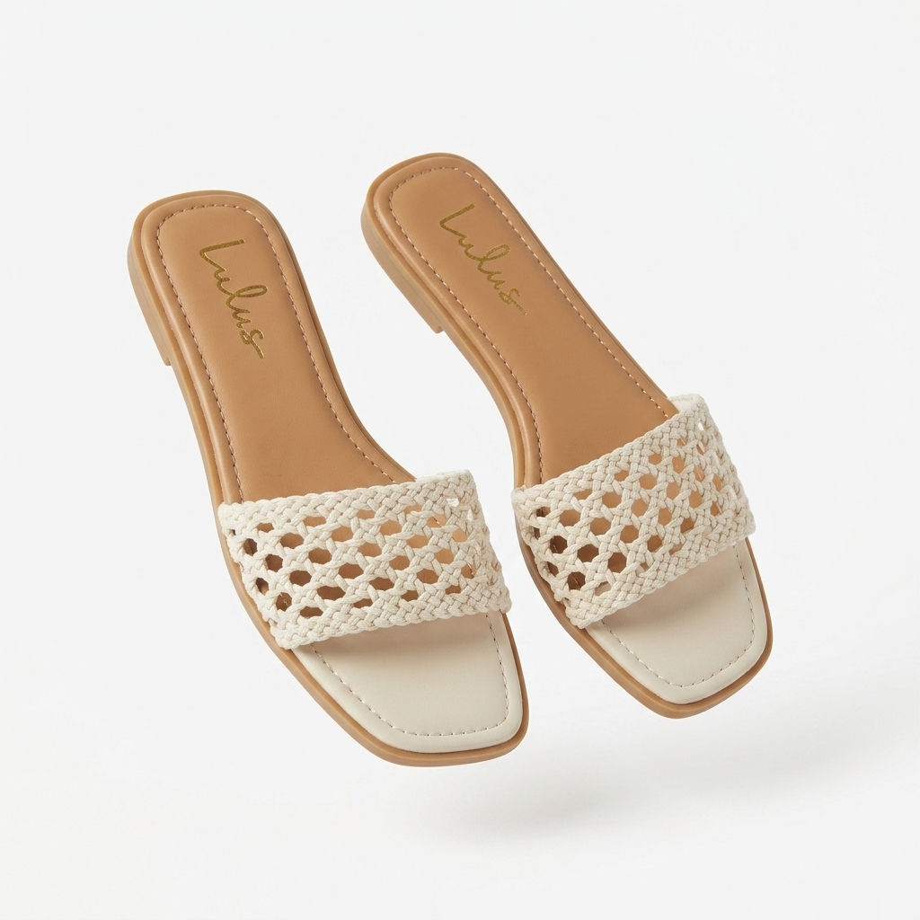 Womens Woven Flat Sandals & Slides