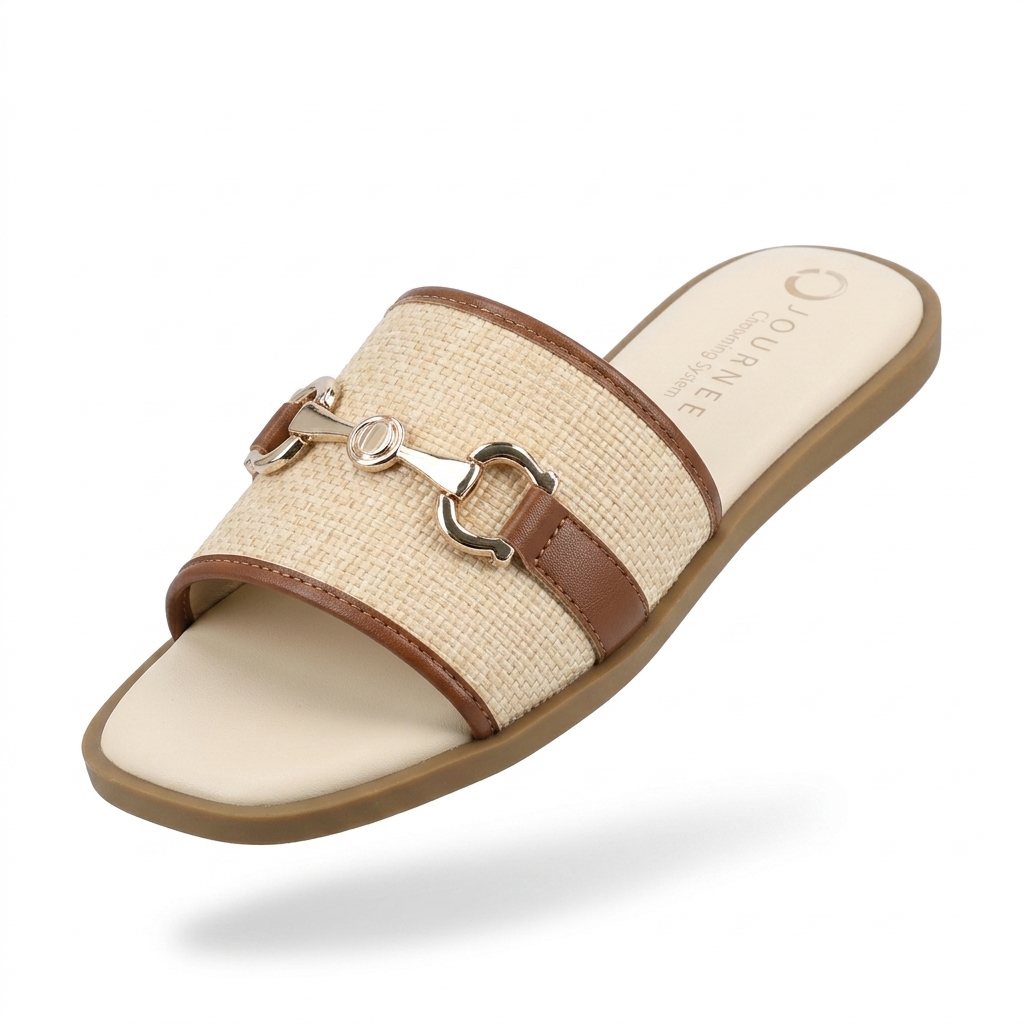 Trendy Woven Buckle Slide Sandals for Women