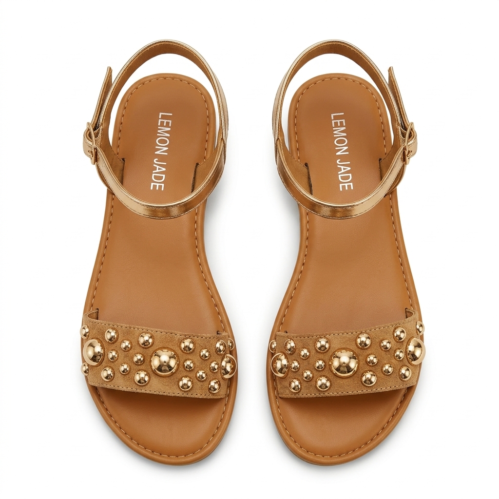 Stylish Studded Flat Sandals for Women