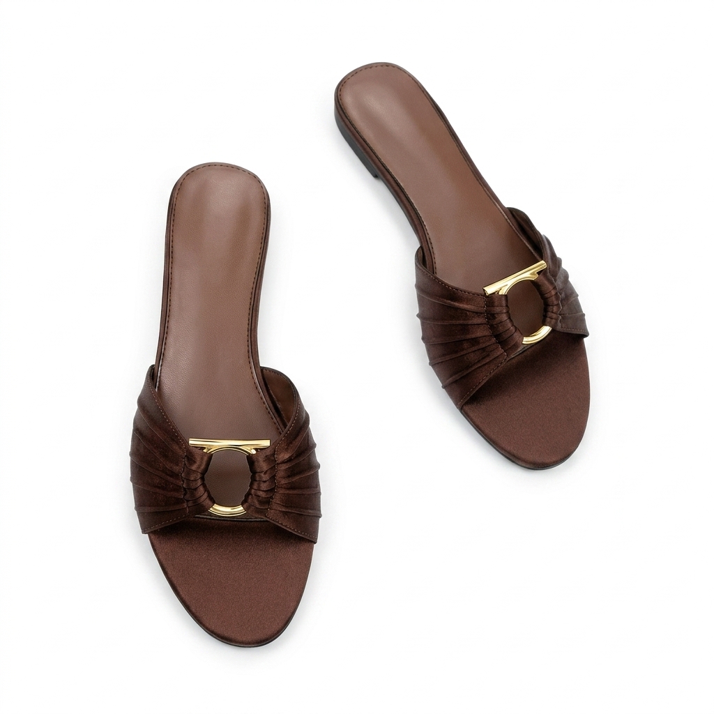 Trendy Brown Flat Sandals for Women