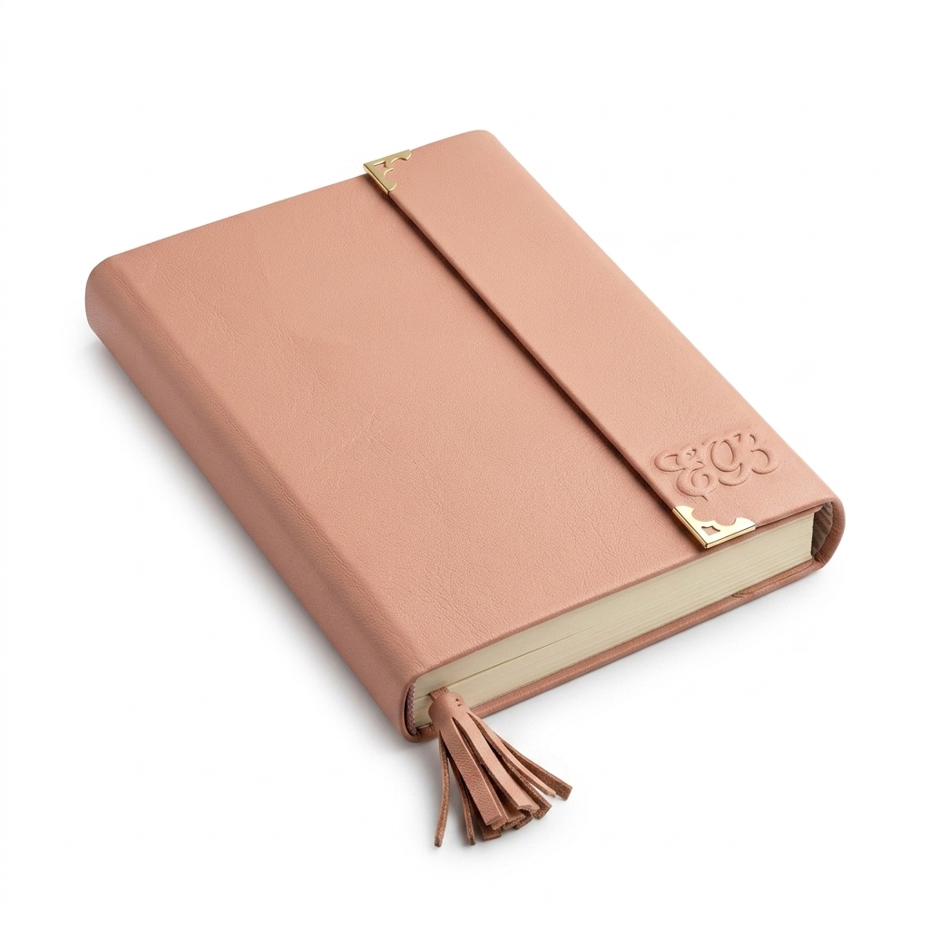 Pink Faux Leather Diary Journal with Magnetic Strap