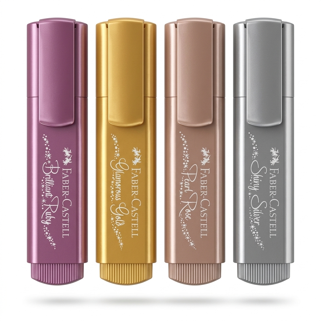 Faber-Castell Metallic Highlighters Set 4pc