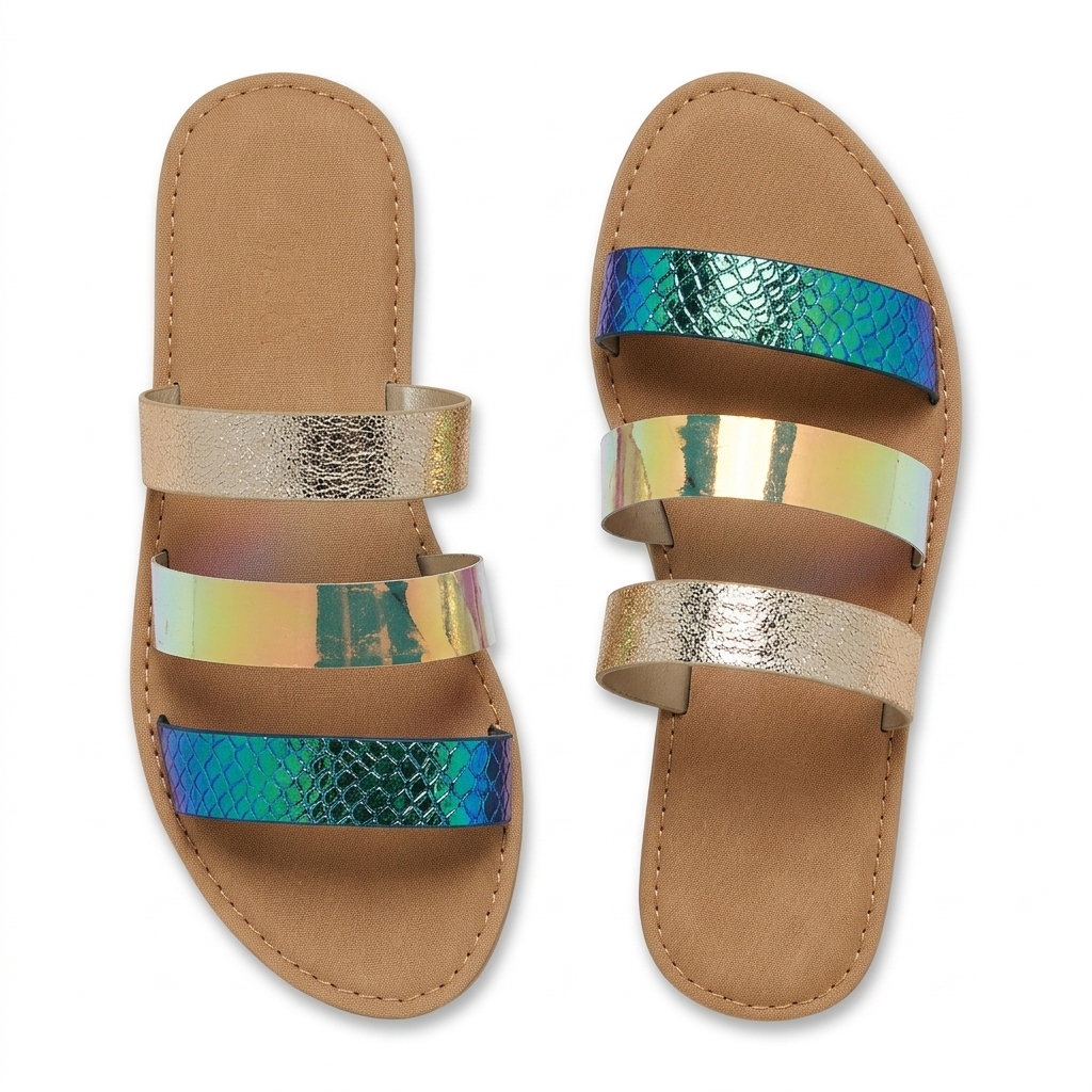 Trendy Multicolor Strappy Flat Sandals for Women